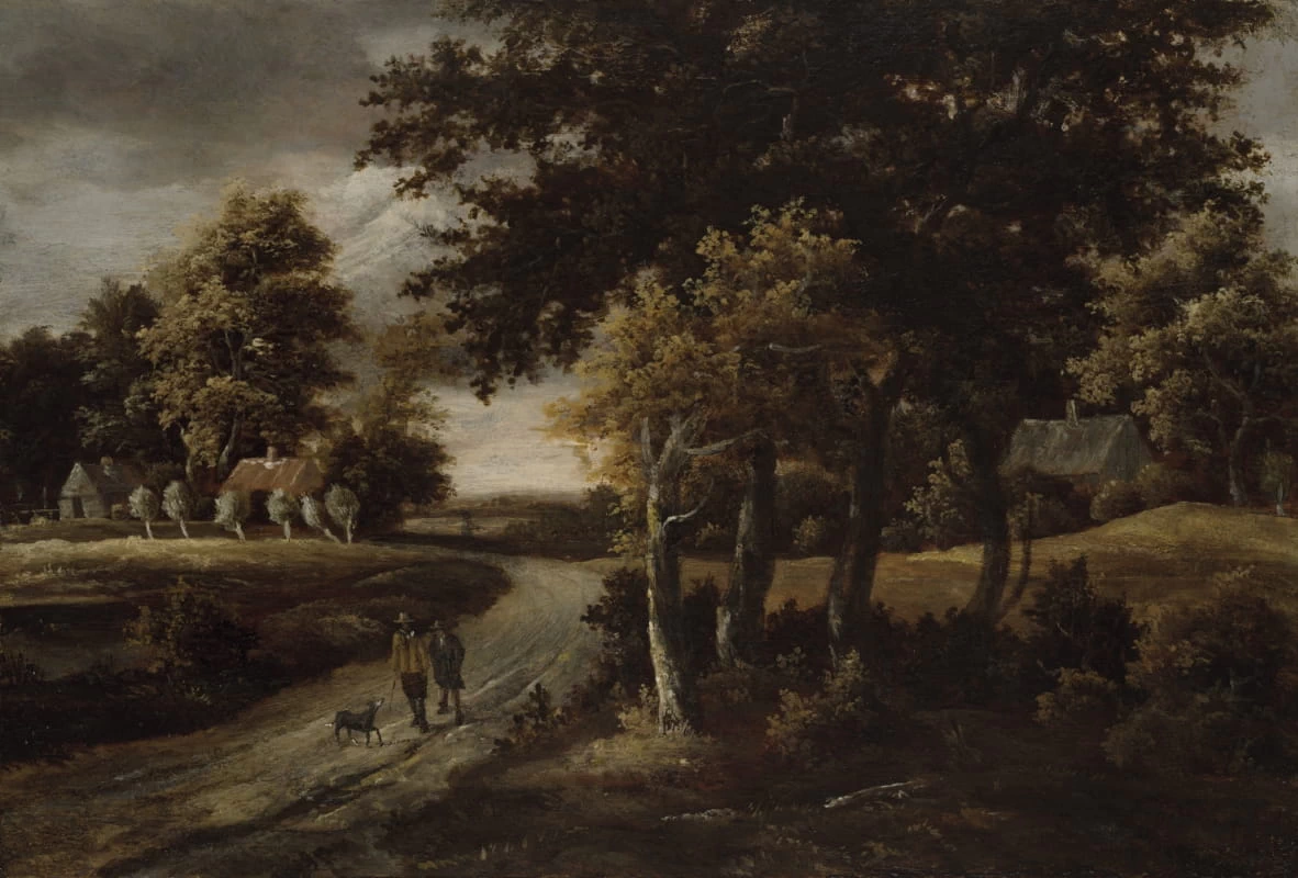 Paesaggio boscoso con figure nel sentiero - Yale University Art Gallery